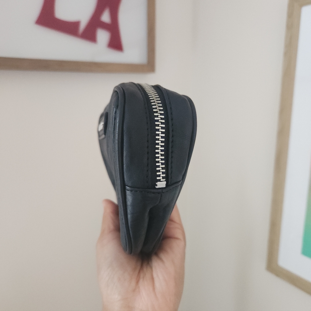 🔥SOLD🔥 L.A.M.B. Leather Mini Black Hand Pouch - Picture 3 of 10